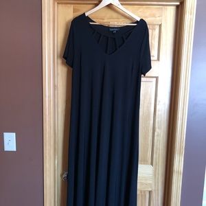 Black Lane Bryant Maxi Dress with Strappy Detail